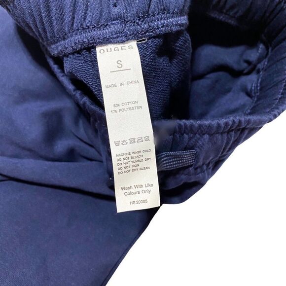 NEW OUGES Women's Open Bottom Cotton Sweatpants Navy Blue - Picture 6 of 6